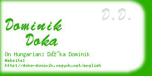 dominik doka business card